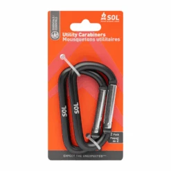 SOL Utility Carabiner 8cm (2 Pk)