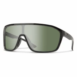 Smith Boomtown -Outdoor Equipment Store 204932 Smith Boomtown Black ChromaPop Polarized Grey GreenA