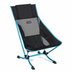Helinox Beach Chair Black With Cyan Blue Frame
