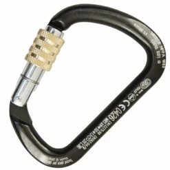 Kong 411.ZL1 X-Large D Screw Gate - Black/Polished/Bronze