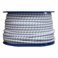 Ansco Shock Cord 3mm (White/Blue Fleck) - Per Metre
